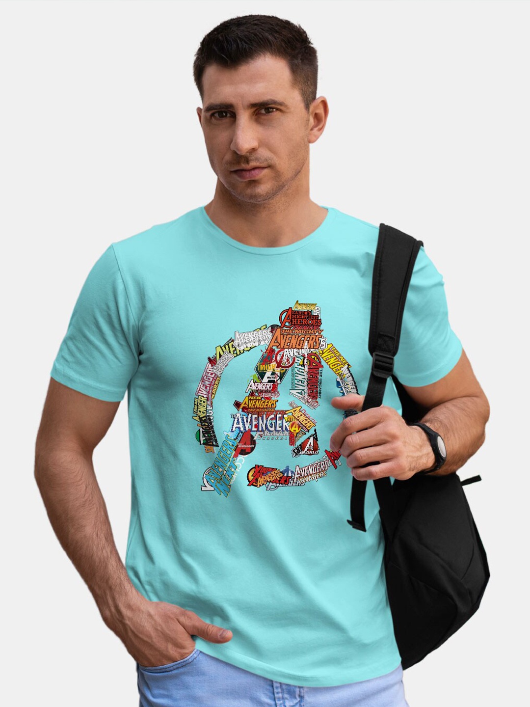 

macmerise Avengers Printed Bio Finish Cotton T-Shirt, Blue
