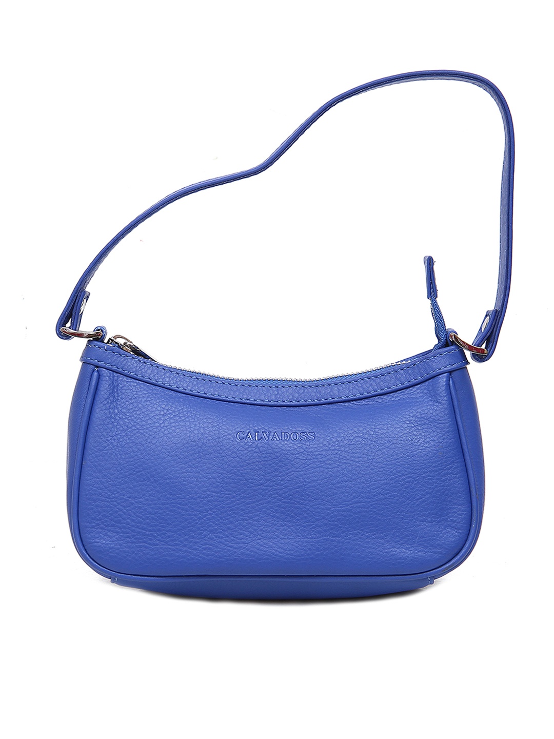 

Calvadoss Textured Leather Structured Shoulder Bag, Blue