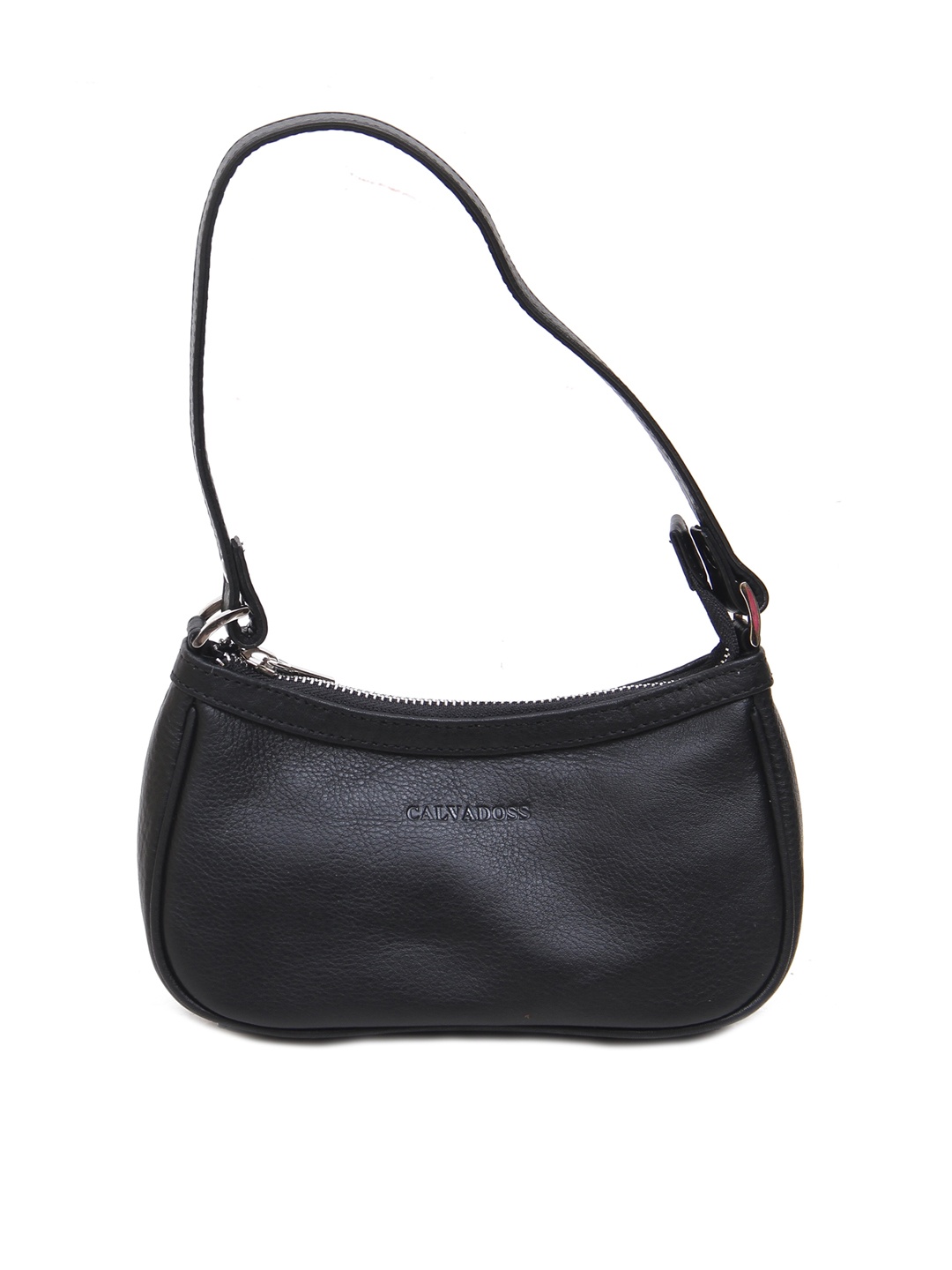 

Calvadoss Leather Structured Shoulder Bag with Tasselled, Black