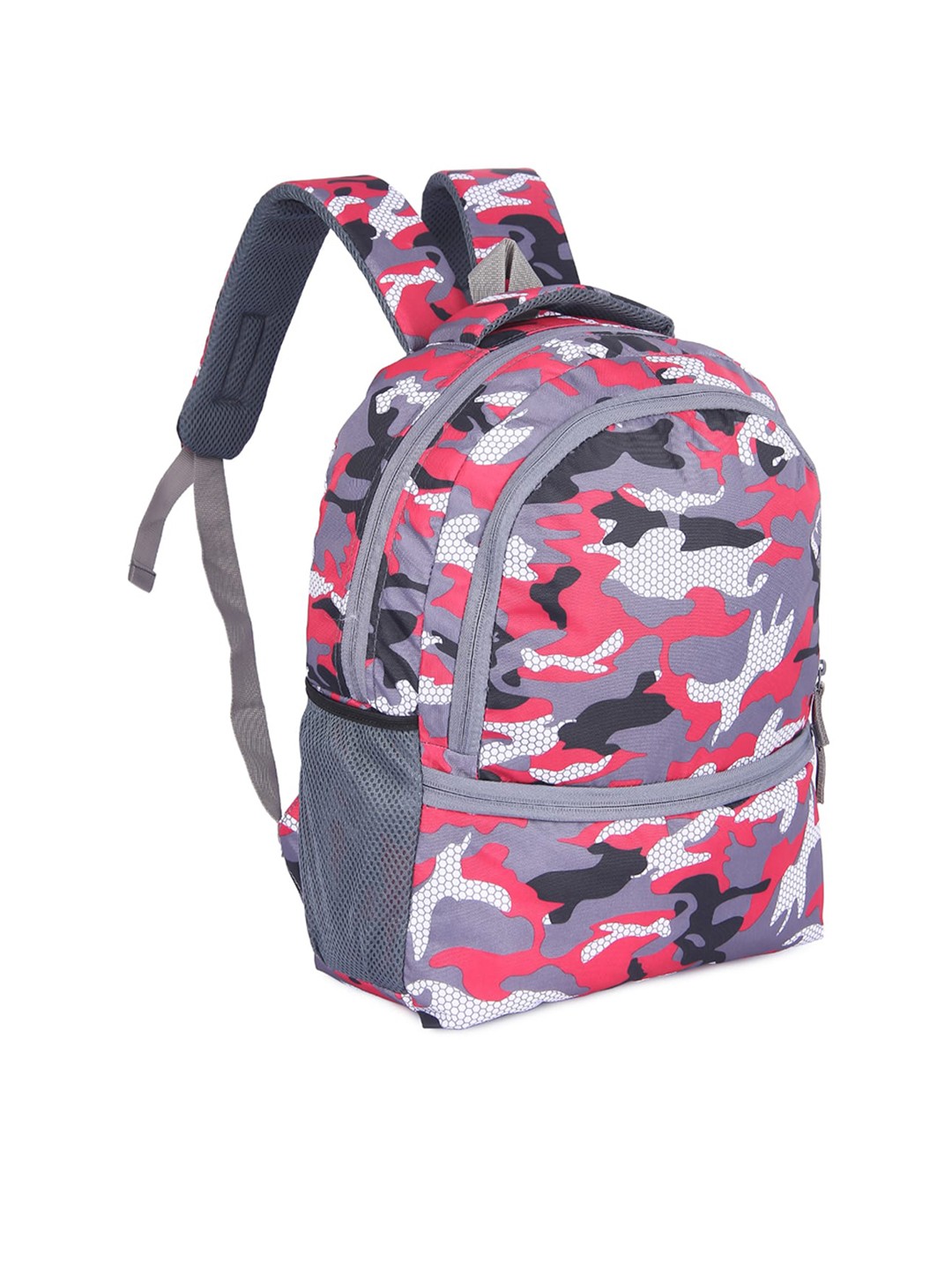 

Lychee bags Kids Camouflage Printed Medium Size Backpack, Pink