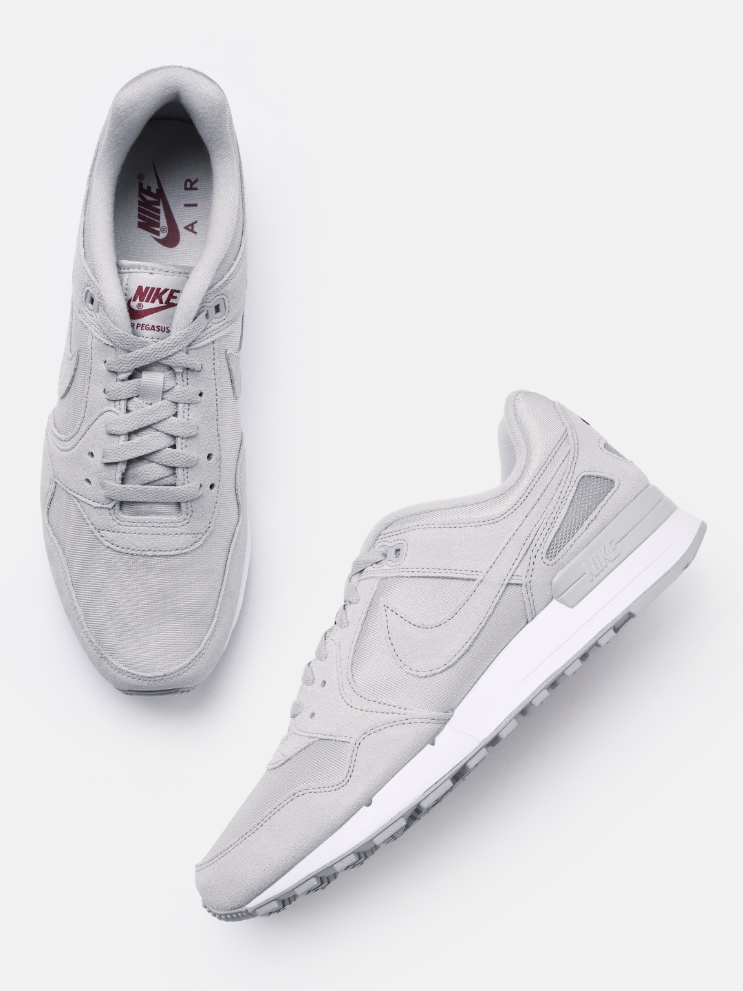 

Nike Men AIR PEGASUS '89 Leather Sneakers, Grey