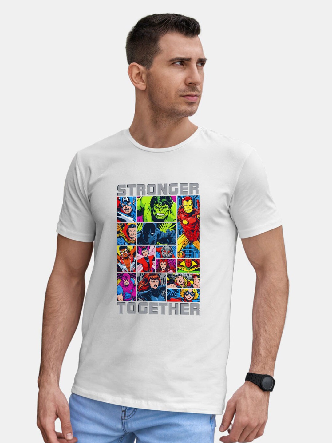 

macmerise Superman Printed Bio Finish Cotton T-shirt, Grey