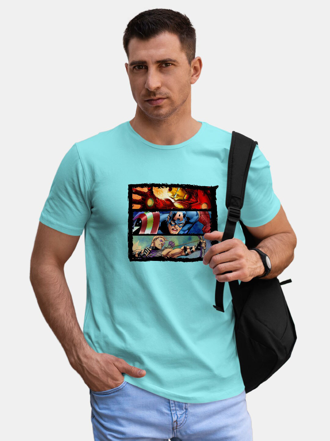 

macmerise Avengers Printed Bio Finish Cotton T-Shirt, Blue