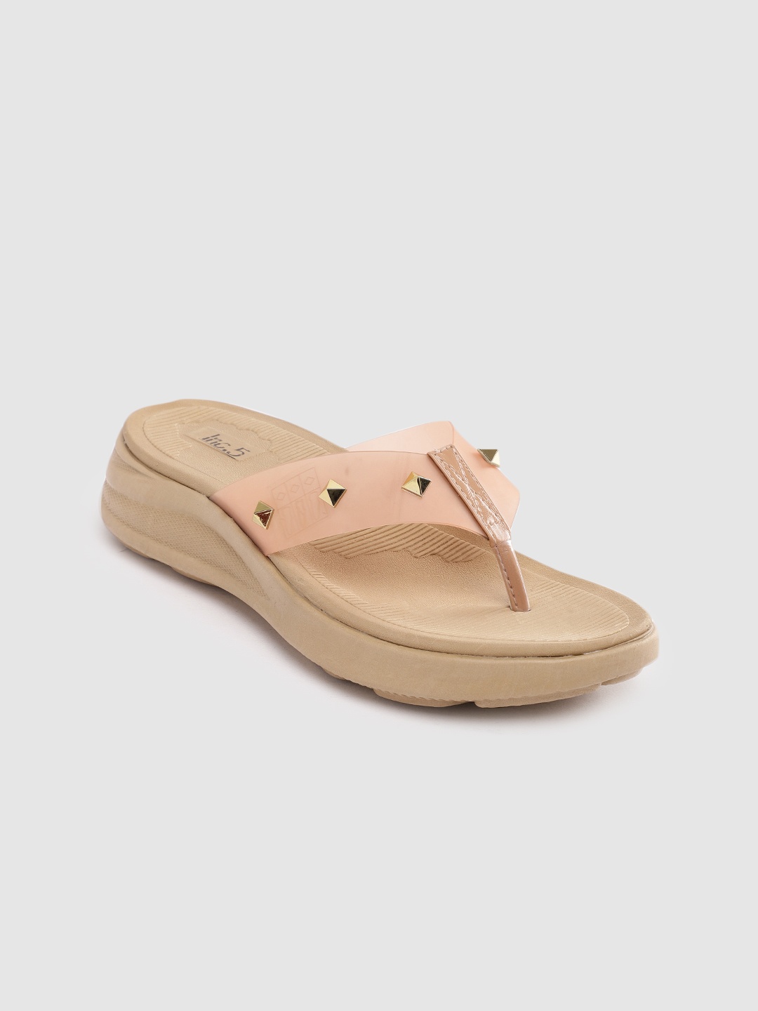 

Inc 5 Studded Open Toe Flats, Nude