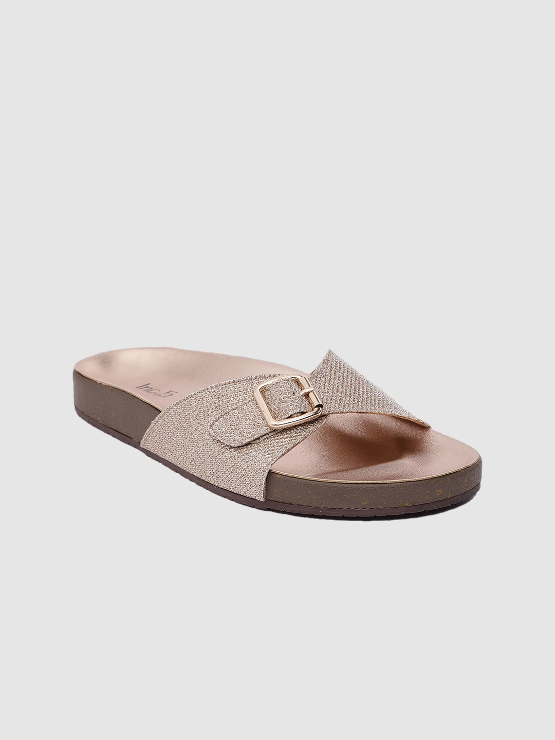 

Inc 5 Women Embellished Open Toe Flats, Rose gold