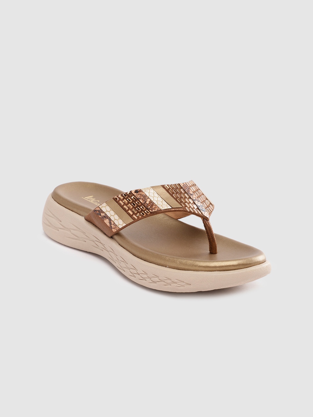 

Inc 5 Women Embellished T-Strap Flats, Gold