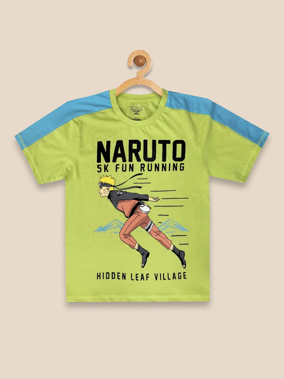 

Kids Ville Boys Naruto Printed Cotton T-Shirt, Green