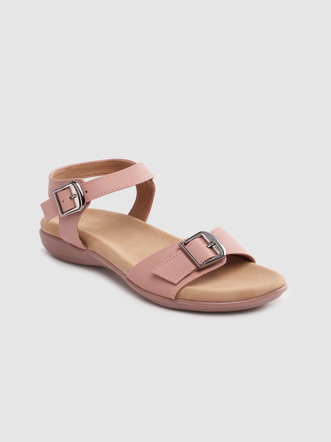 

Inc 5 Women Solid Open Toe Flats, Pink