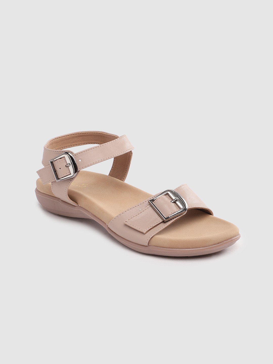 

Inc 5 Women Solid Open Toe Flats, Beige