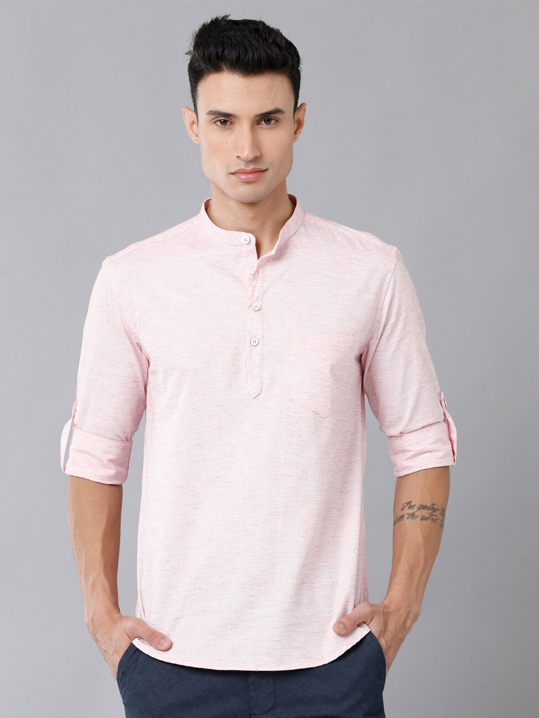 

YOVISH Men Red Comfort Opaque Casual Shirt