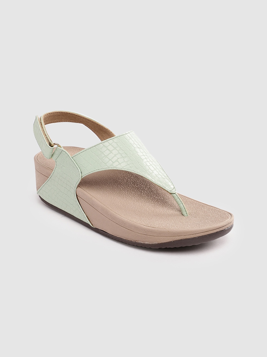 

Inc 5 Croc Textured Comfort Wedges, Green