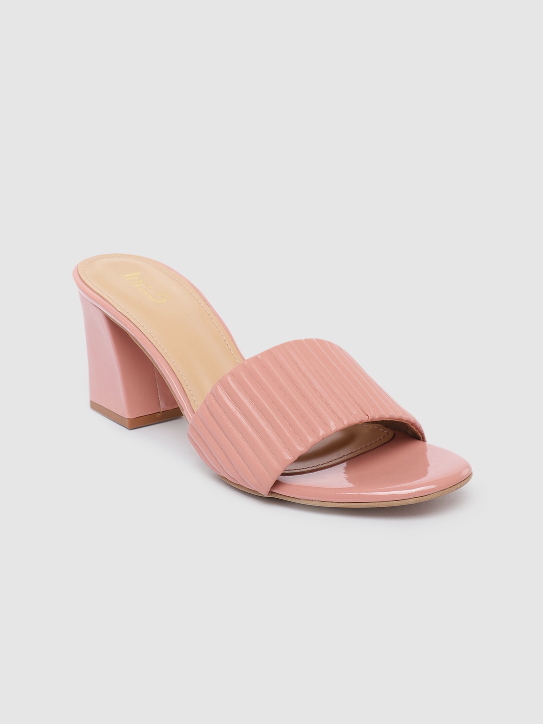 

Inc 5 Women Striped Block Sandals, Peach