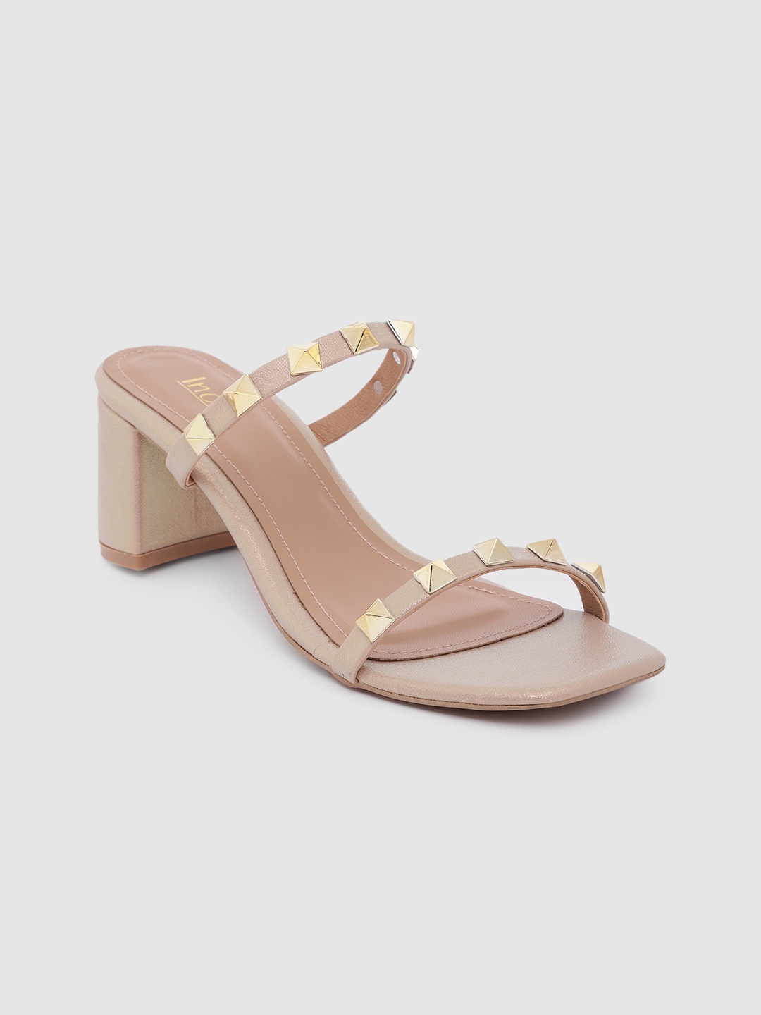 

Inc 5 Embellished Block Sandals, Beige