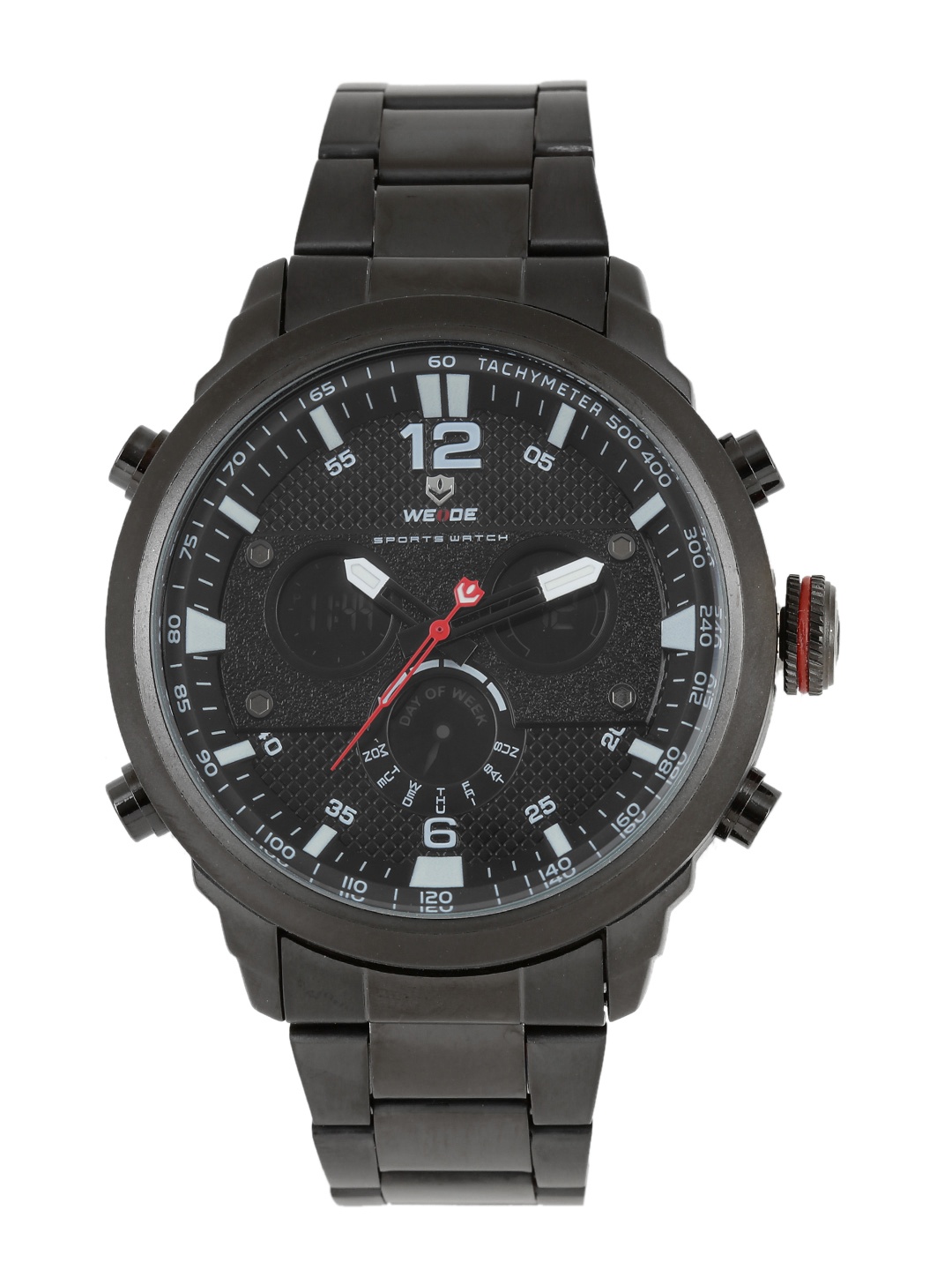 

WEIDE Men Black Analogue Watch WH6303B-1C, Charcoal