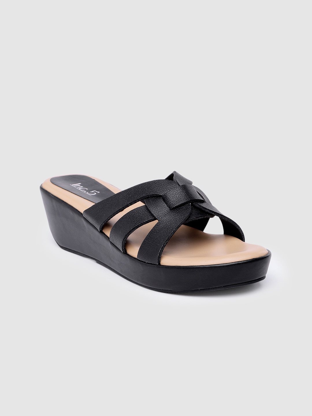 

Inc 5 Women Textured Wedge Sandals, Black