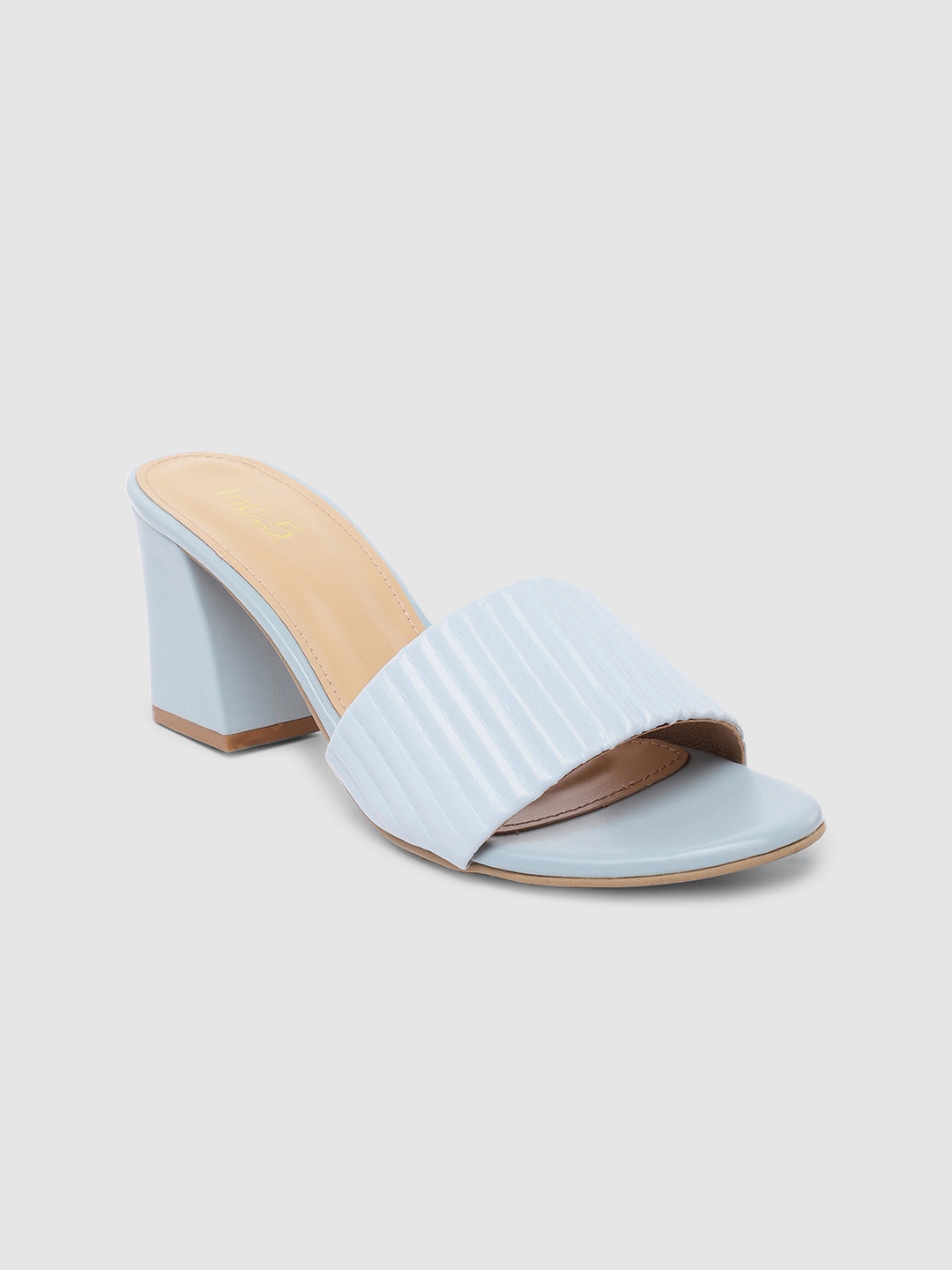 

Inc 5 Women Striped Block Sandals, Blue