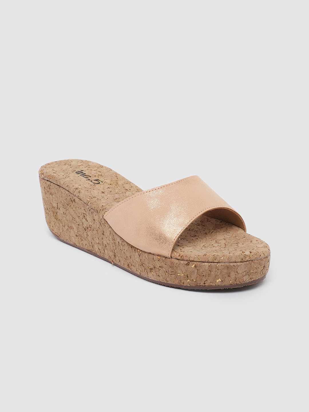 

Inc 5 Women Open Toe Wedges, Rose gold
