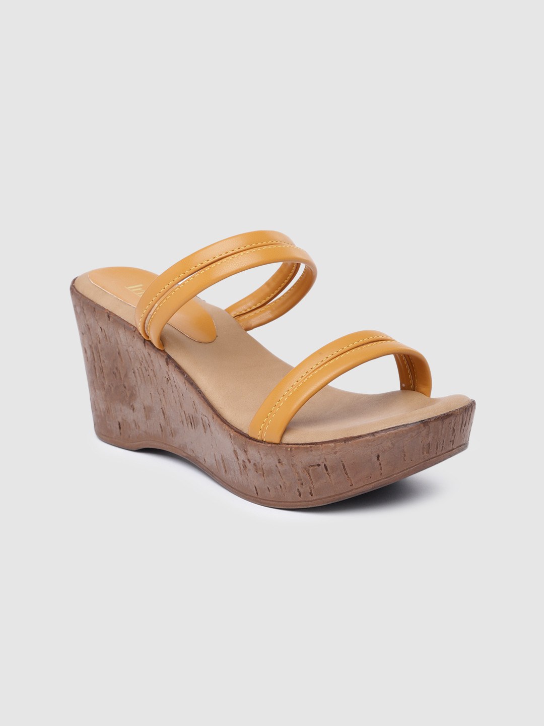 

Inc 5 Multi Strap Wedges, Yellow