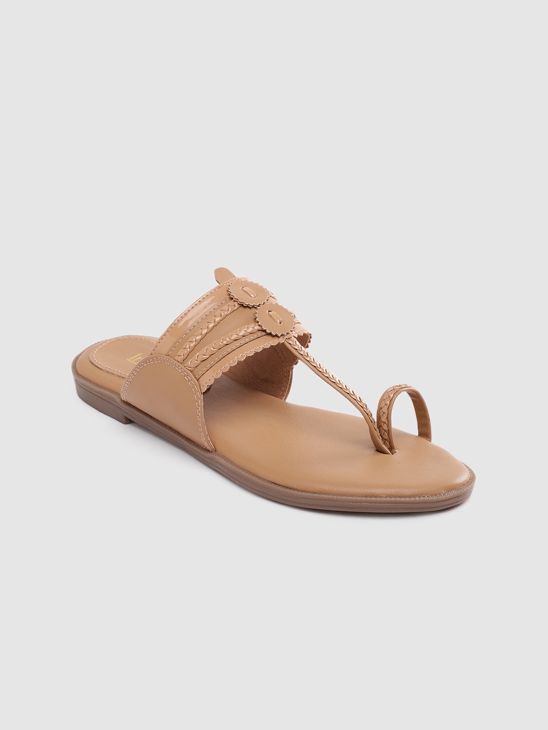 

Inc 5 Ethnic Style One Toe Flats, Beige