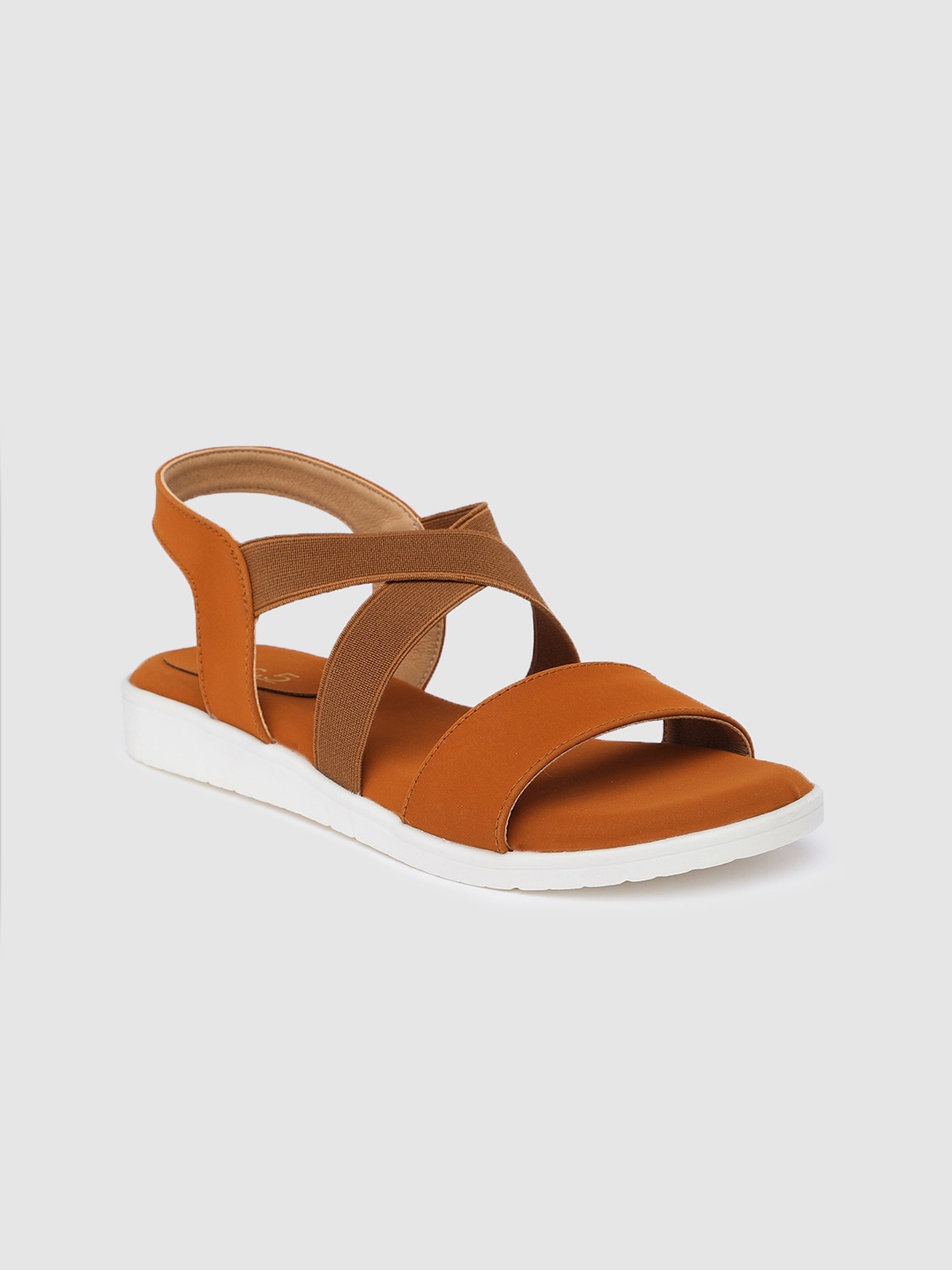 

Inc 5 Women Criss-Cross Open Toe Flats, Tan
