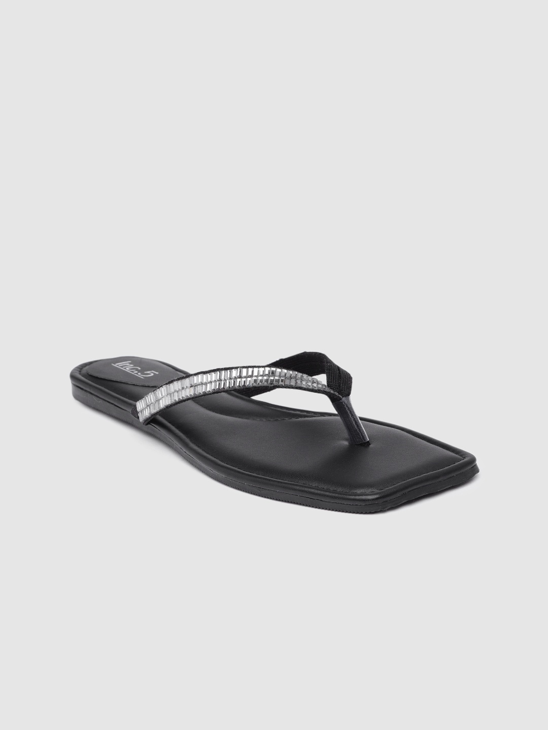 

Inc 5 Women Embellished T-Strap Flats, Black