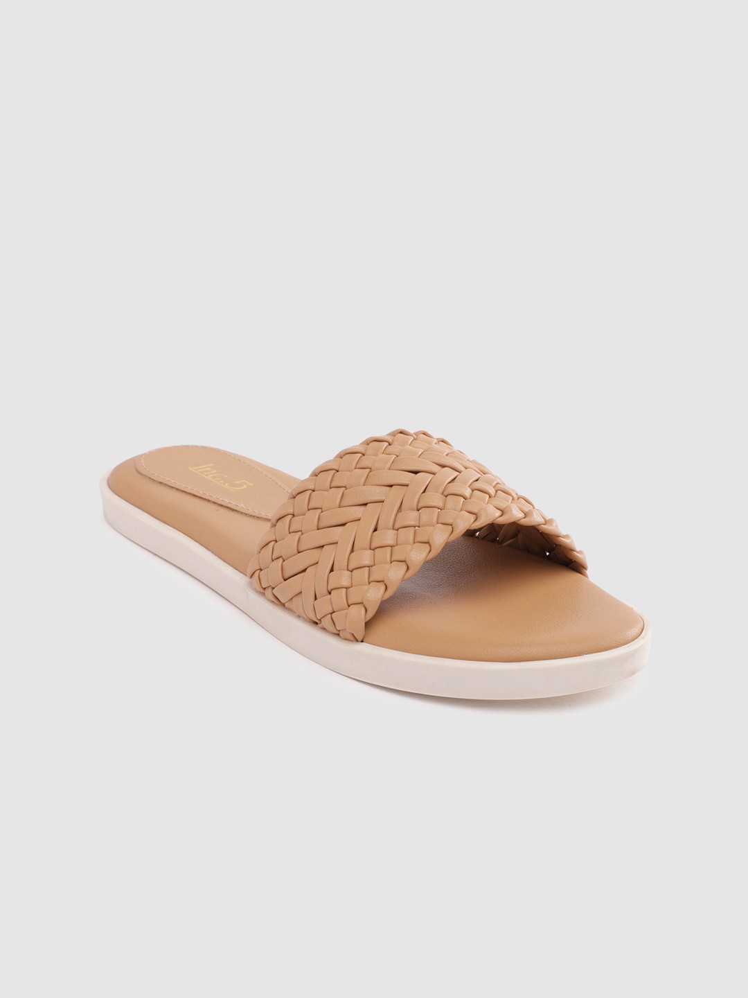 

Inc 5 Women Textured Open Toe Flats, Beige