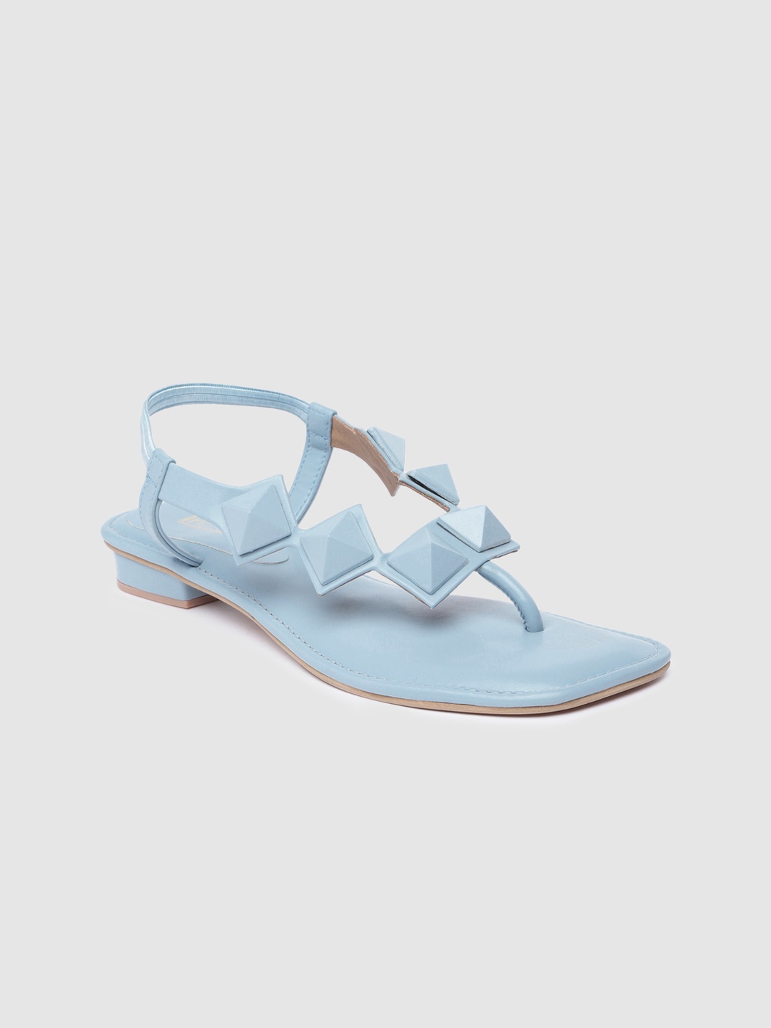 

Inc 5 Women Western Embellished Open Toe Flats, Blue