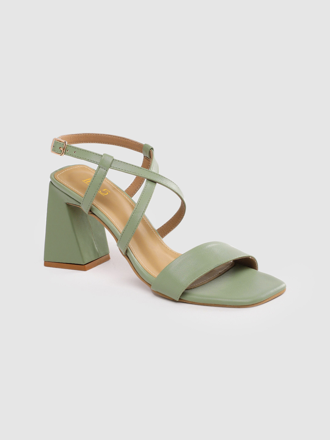 

Inc 5 Women Backstrap Block Heels, Green