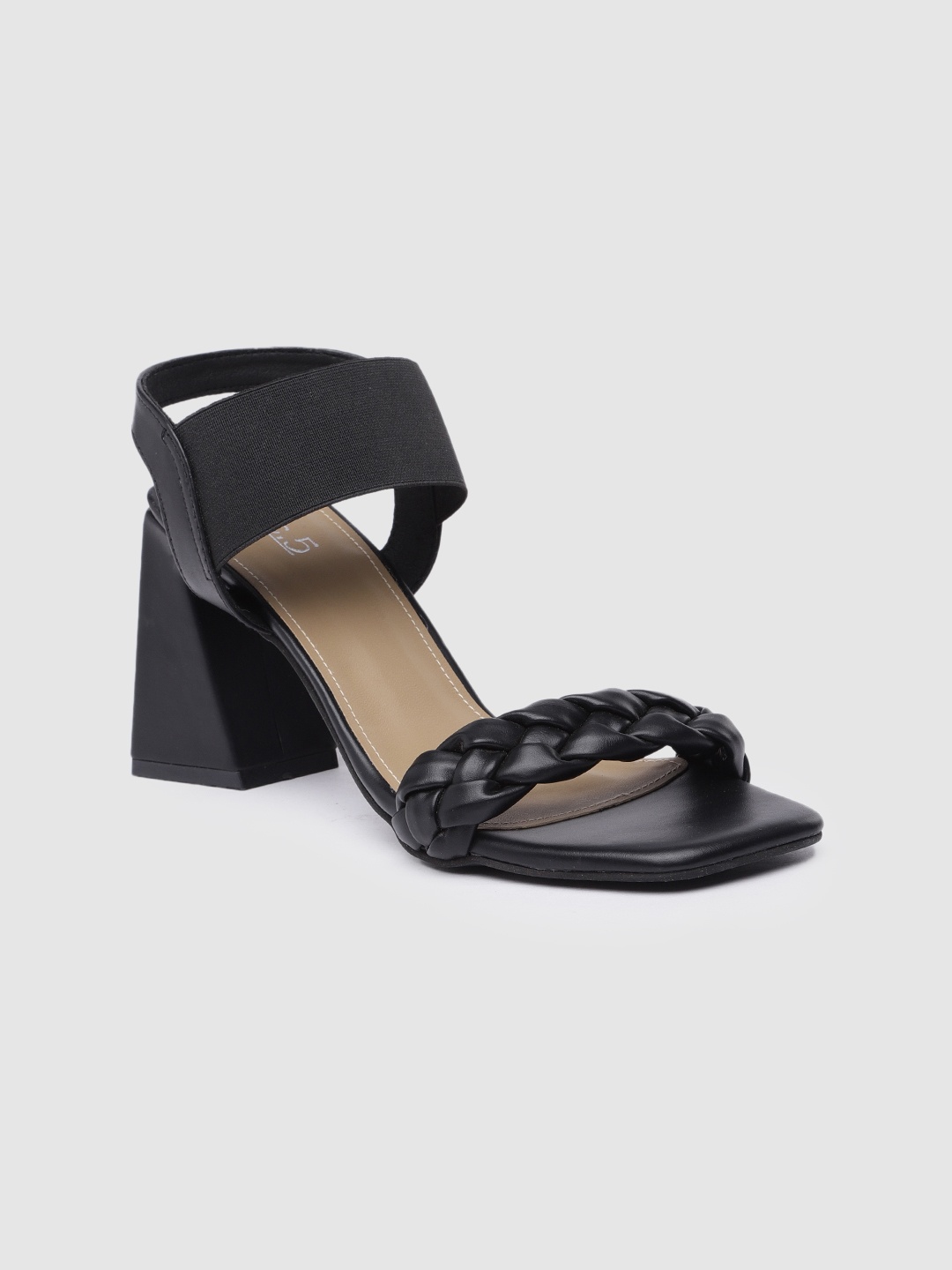 

Inc 5 Woven Design Backstrap Block Heels, Black