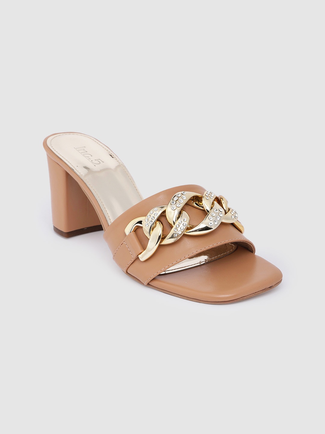 

Inc 5 Embellished Block Heels, Beige