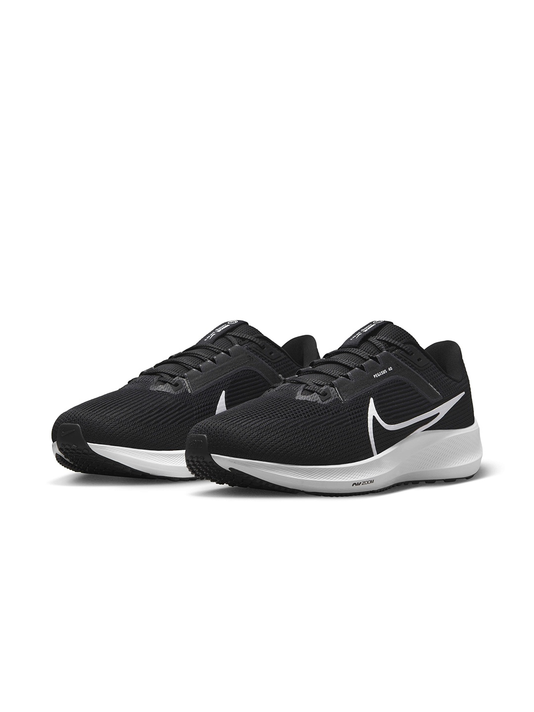 

Nike Men Black Textile AIR ZOOM PEGASUS 40 WIDE Running Shoes