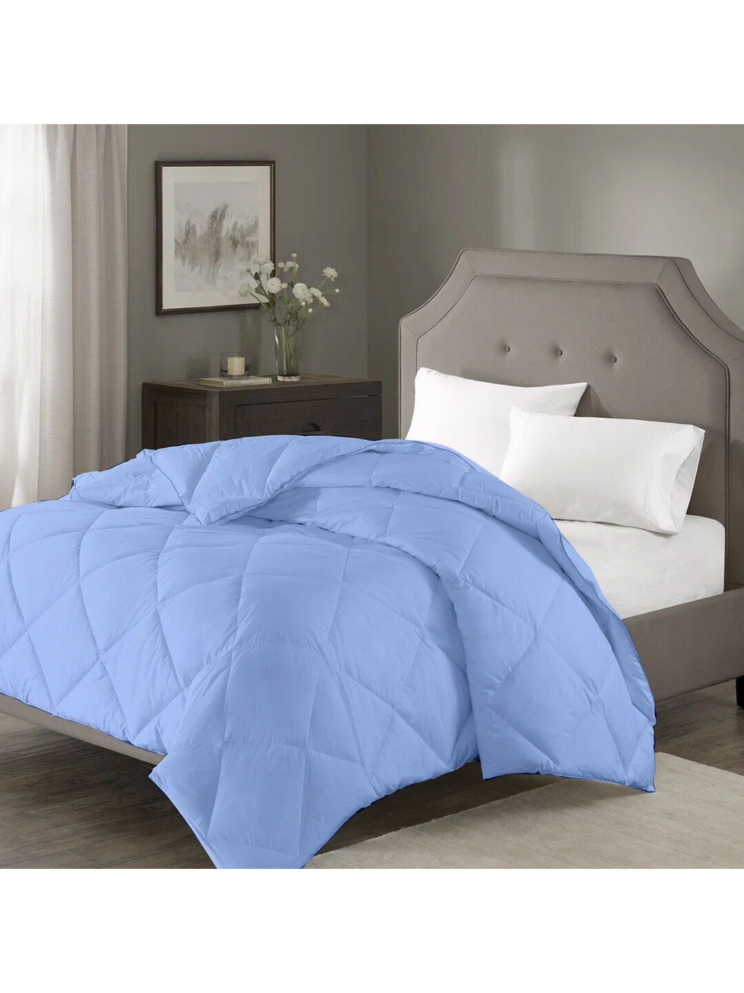 

RAZZAI Blue Microfiber AC Room 150 GSM Double Bed Comforter