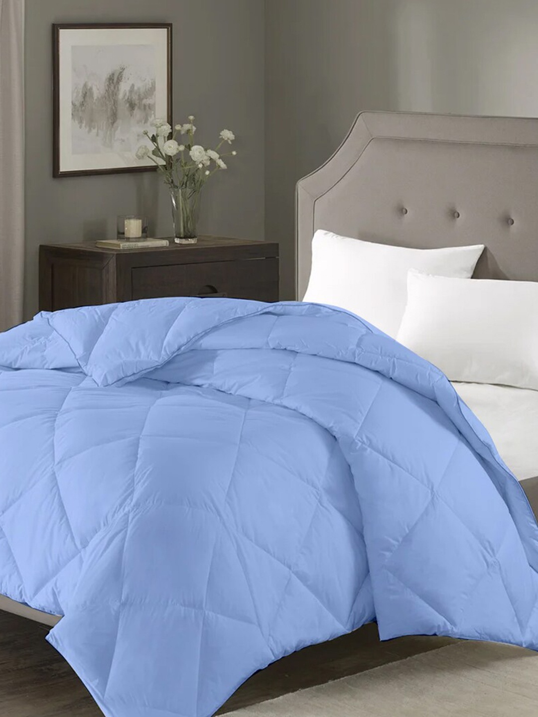 

RAZZAI Blue Microfiber AC Room 150 GSM Double Bed Comforter