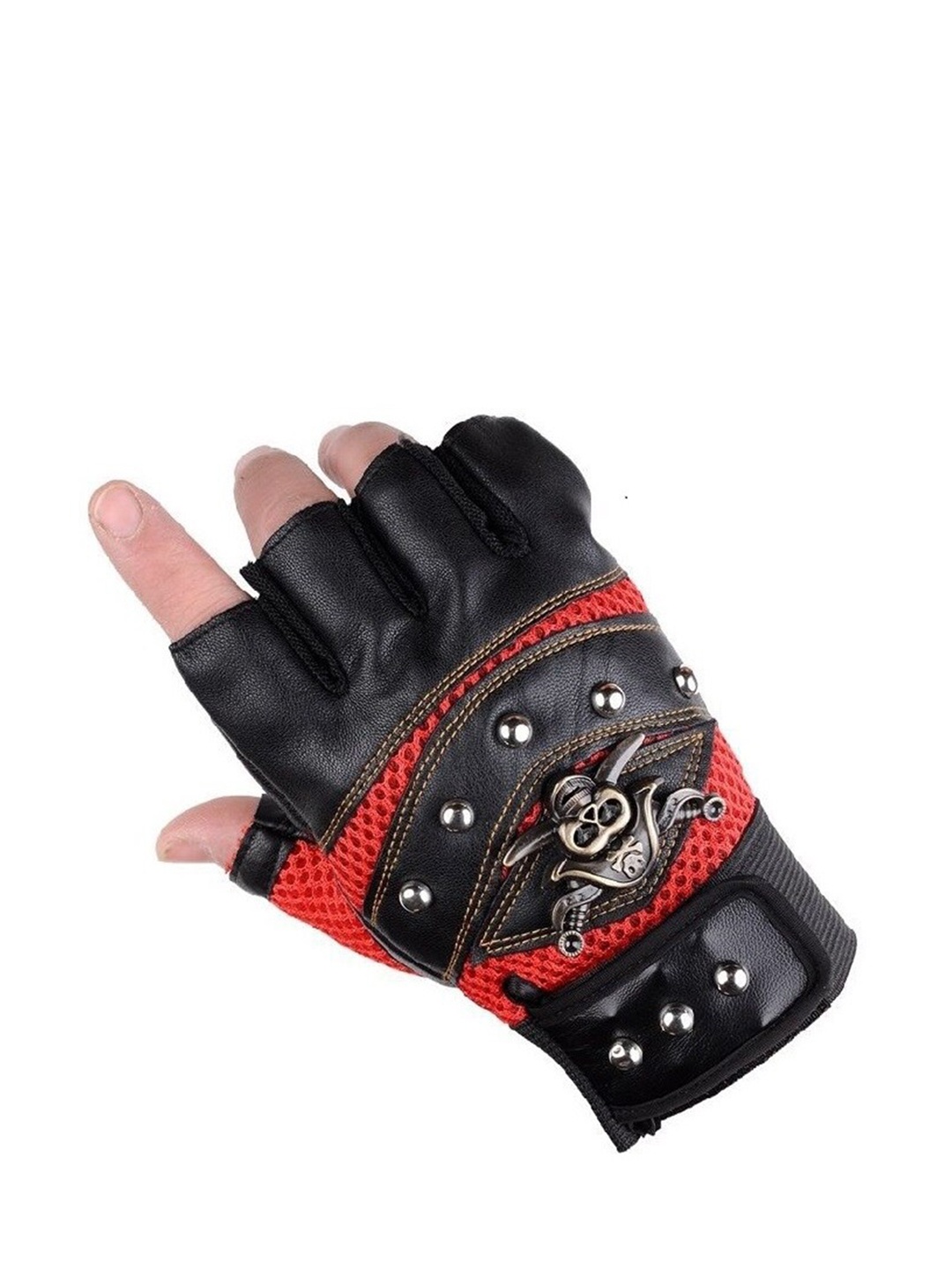 

Alexvyan Set Of 2 Patterned Anti-Skid Breathable Snuggly-Fit Gloves, Black