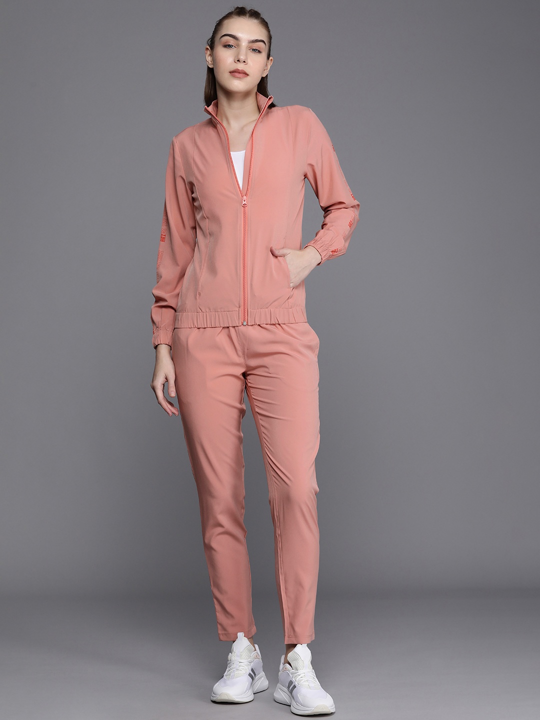 

HRX by Hrithik Roshan Women Running Rapid-Dry Tracksuits, Peach