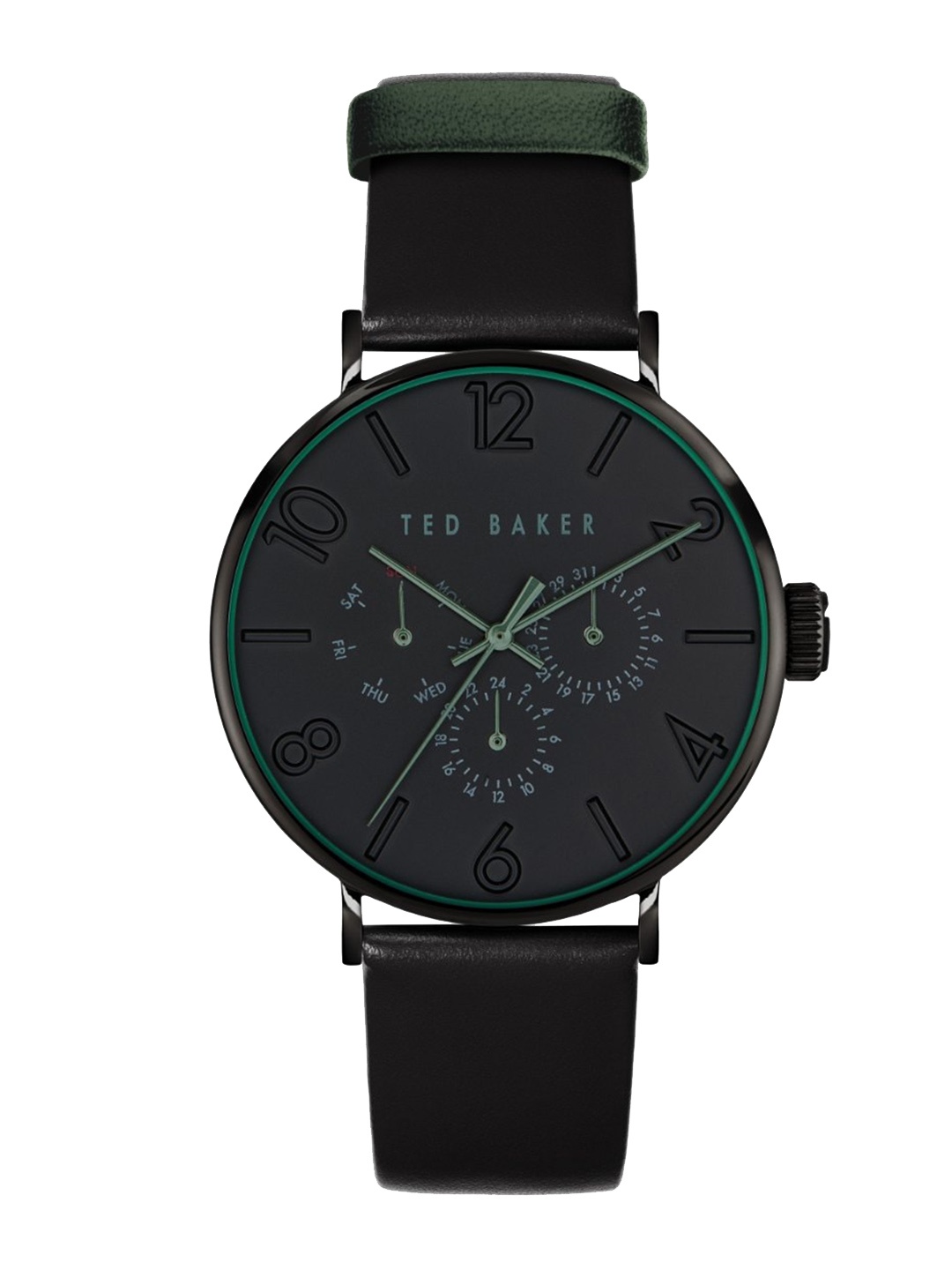 

Ted Baker Men TB Timeless Collection Leather Straps Analogue Watch- BKPPGS3039I, Black