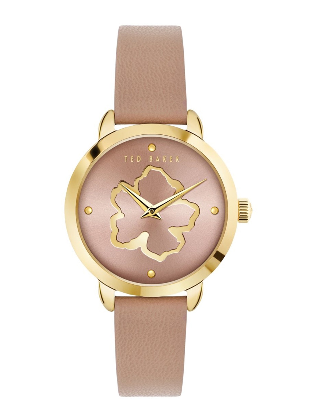 

Ted Baker Women TB Iconic Collection Leather Straps Analogue Watch- BKPFLS3049I, Beige