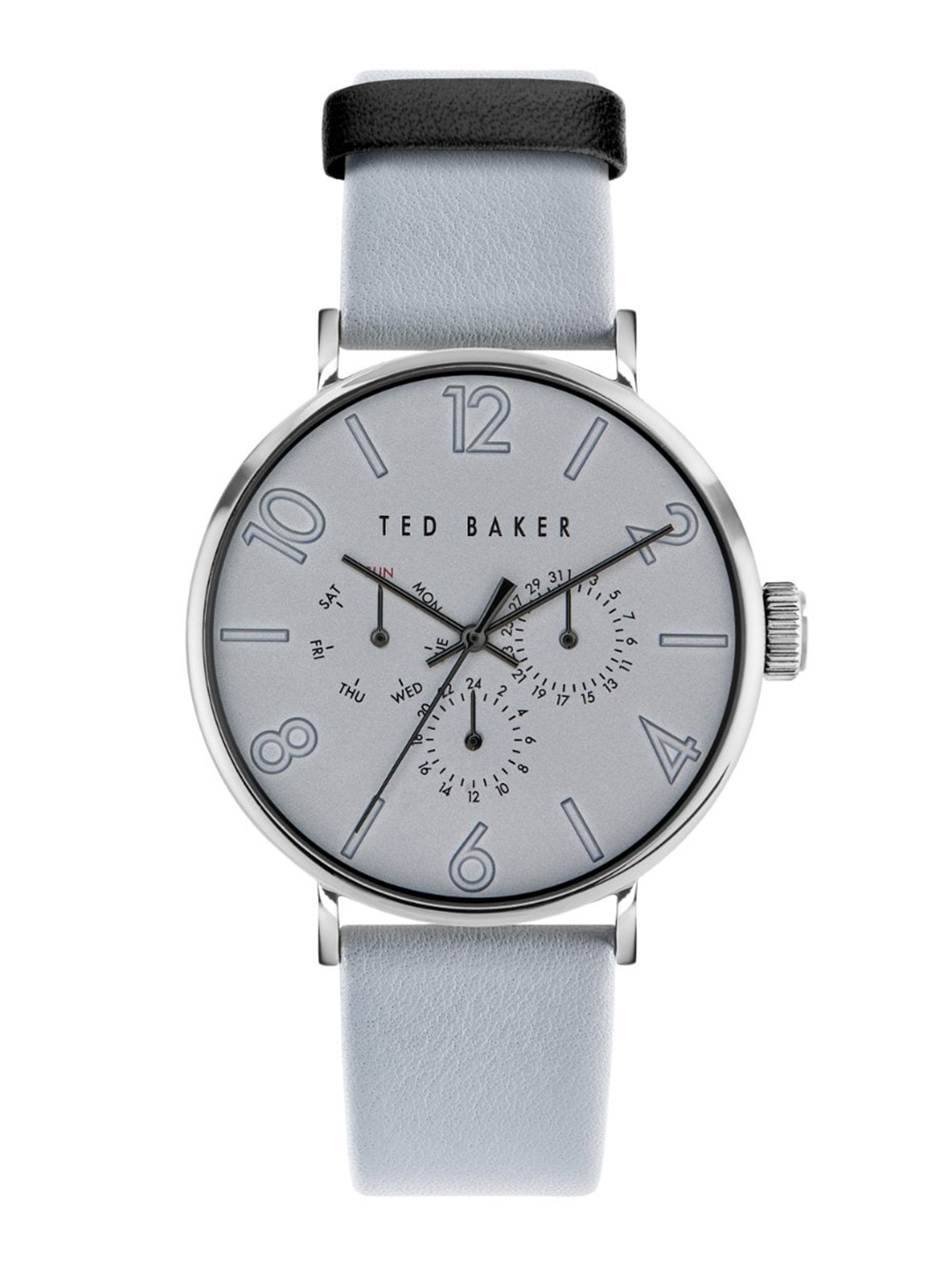 

Ted Baker Timeless Men Printed Dial & Leather Straps Digital Watch BKPPGS3029I, Grey