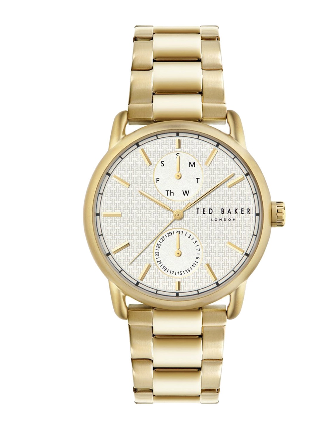 

Ted Baker Men TB Timeless Collection Bracelet Style Straps Analogue Watch- BKPOLS3059I, Gold