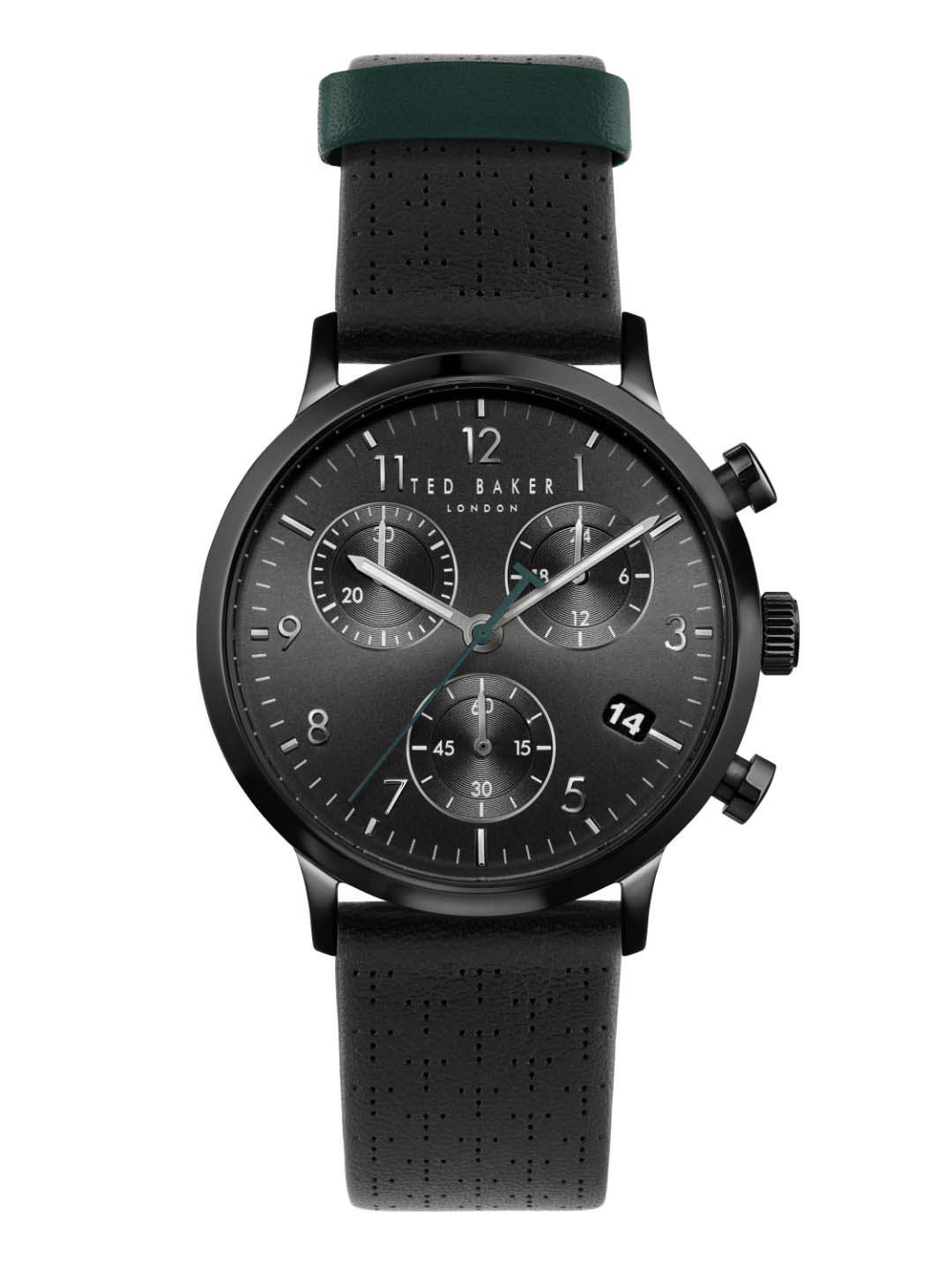 

Ted Baker Men TB Timeless Collection Leather Straps Quartz Analogue Watch BKPCSS3029I, Black