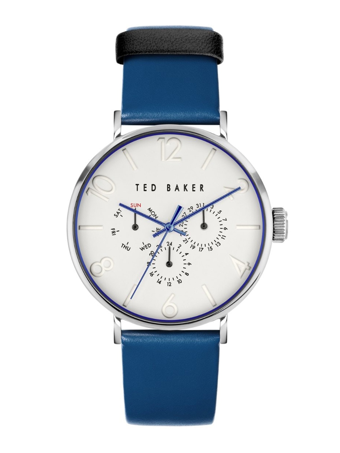 

Ted Baker Men TB Timeless Collection Leather Straps Quartz Analog Watch BKPPGS3049I, White