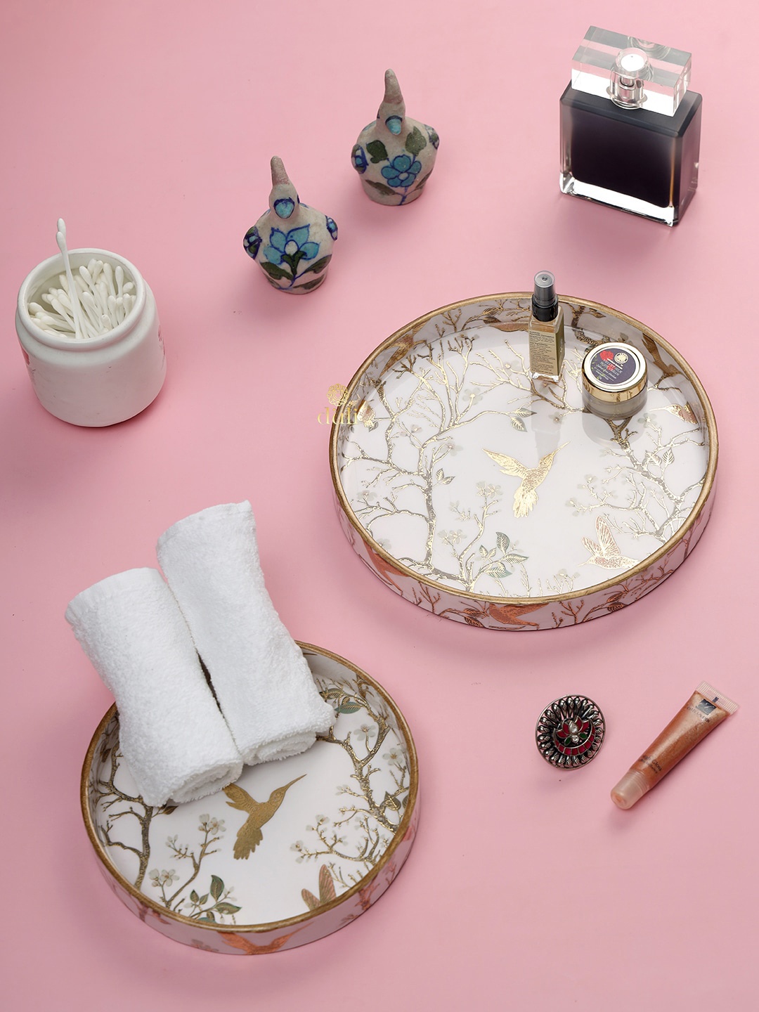 

DULI White 2-Pieces Printed Serving Trays
