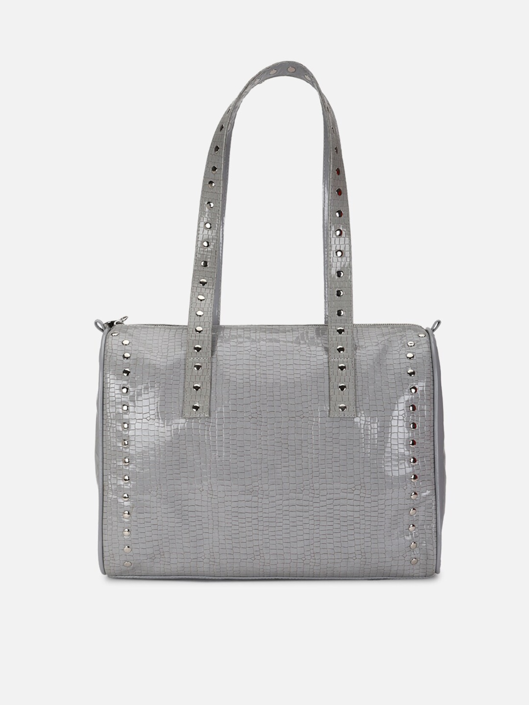 

FOREVER 21 Textured PU Shopper Shoulder Bag, Grey
