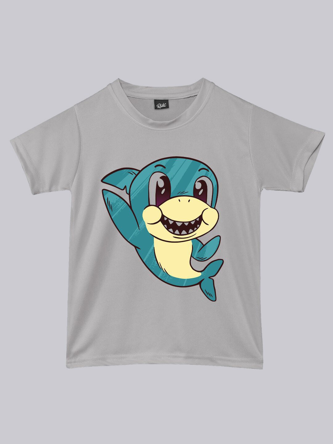 

RISH Boys Graphic Baby Shark Printed Loose T-shirt, Grey