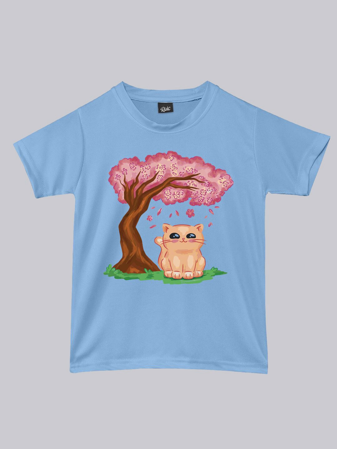 

RISH Kids Round Neck Graphic Printed T-shirt, Blue