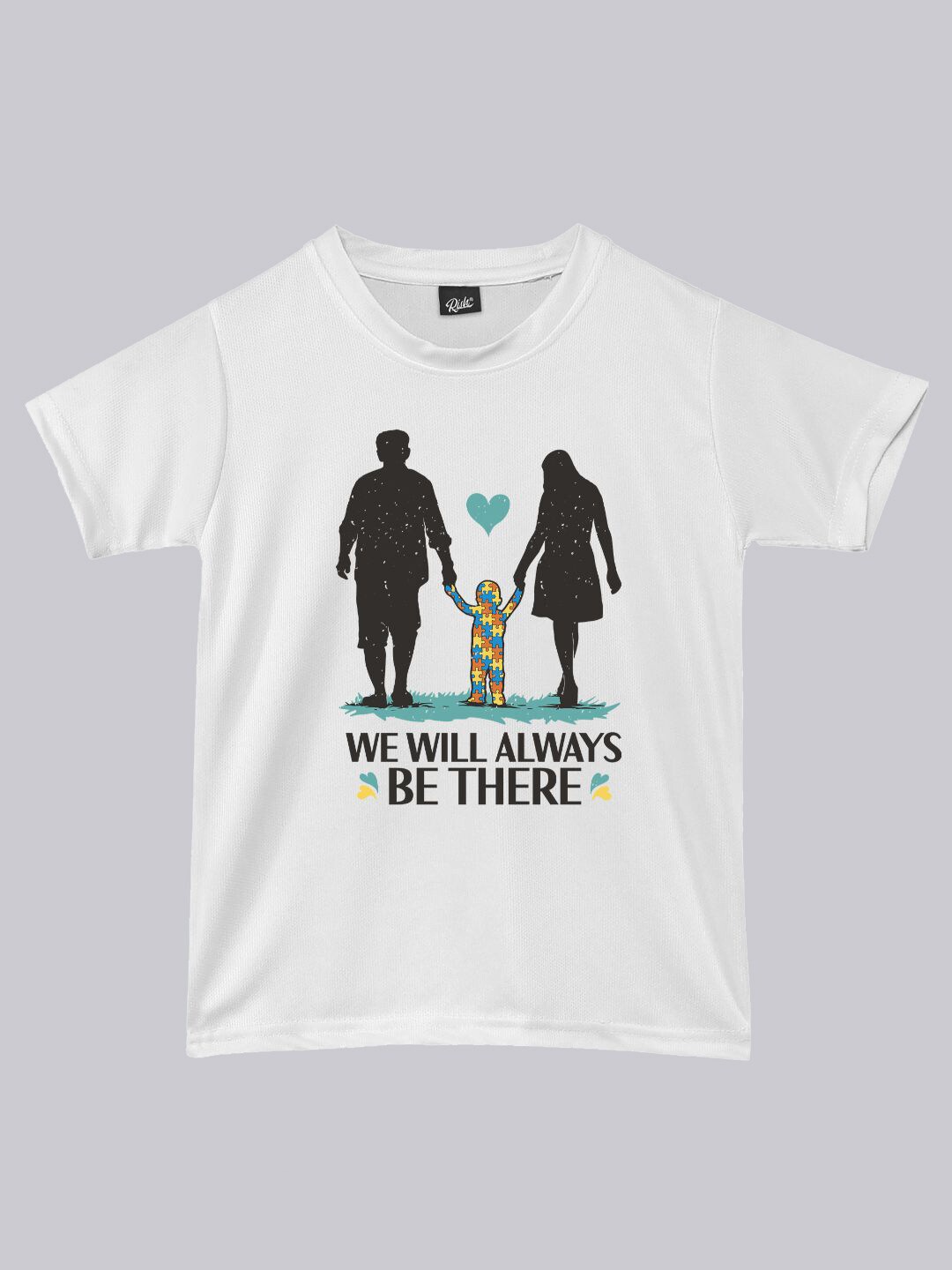 

RISH Boys White Typography Printed Loose T-shirt