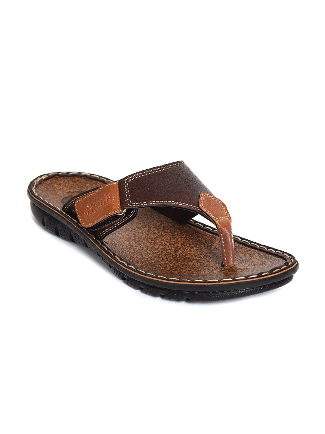 

Ajanta Men T-Straps Comfort Sandals, Brown