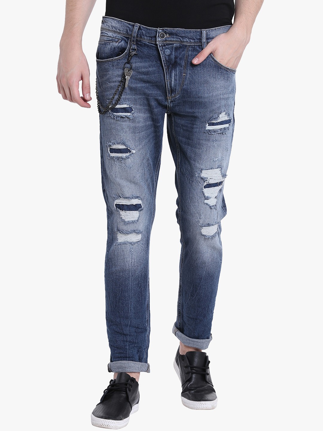 

Antony Morato Men Blue Slim Fit Mid-Rise Clean Look Jeans