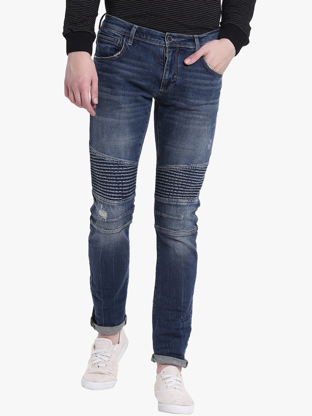 

Antony Morato Men Blue Slim Fit Mid-Rise Clean Look Jeans