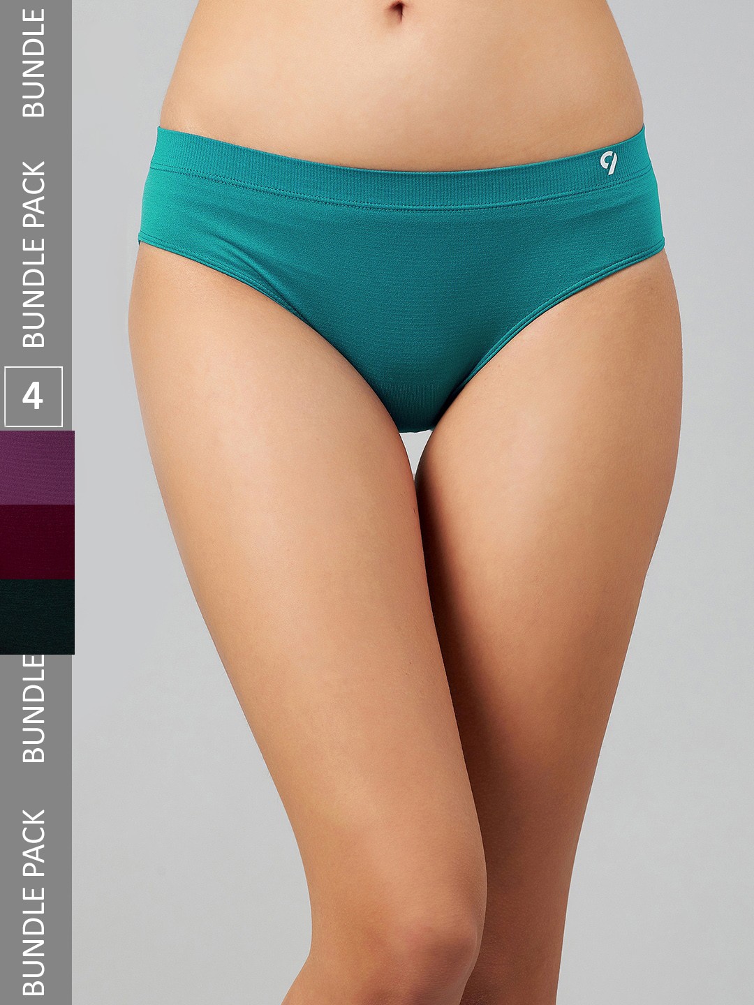 

C9 AIRWEAR Women Pack Of 4 Seamless 4-Way Stretch Hipster Briefs, Blue